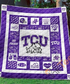 Tcu Horned Frogs Quilt Blanket Bedding Set With Pilliwcases Options Gifst For Fans