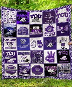 Tcu Horned Frogs Tcuhf Quilt Blanket Bedding Set