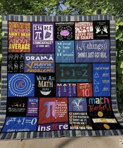 Teacher Geometry Keeps You In Shape Quilt Blanket Bedding Set Great Customized Blanket Gifts For Birthday Christmas Thanksgiving