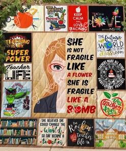 Teacher Life Quilt Blanket Bedding Set