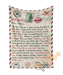 Teacher S Letter To Students Sherpa Fleece Blanket Gifts for Family, for Couple
