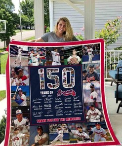 Team Atlanta Braves 1 Years Quilt Blanket Bedding Set I1D2