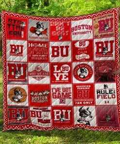 Team Boston University Terriers Quilt Blanket Bedding Set