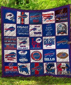 Team Buffalo Bills Quilt Blanket Bedding Set for Home Décor