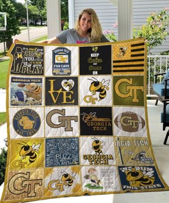 Team Georgia Tech Yellow Jackets Ncaa Quilt Blanket Bedding Set Quilt Blanket Bedding Set