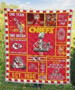 Team Kansas City Chiefs Football Quilt Blanket Bedding Set