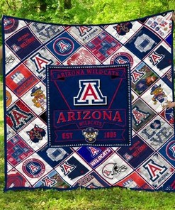 Team Ncaa Arizona Wildcats Combined Loved Quilt Blanket Bedding Set