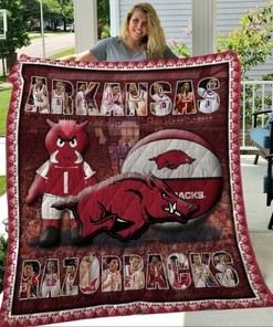 Team Ncaa Arkansas Razorbacks Loved Quilt Blanket Bedding Set