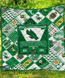 Team North Texas Mean Green Ncaa Quilt Blanket