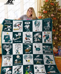 Team Philadelphia Eagles Snoopy Quilt Blanket Bedding Set
