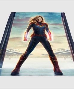 Teaser Captain Marvel 2019 Sherpa Fleece Blanket Gifts for Family, for Couple