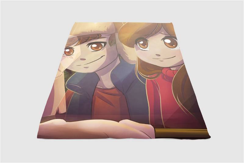 Teen Gravity Falls Sherpa Fleece Blanket Gifts for Family, for Couple