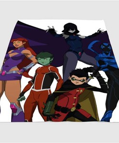 Teen Titans Characters Sherpa Fleece Blanket Gifts for Family, for Couple
