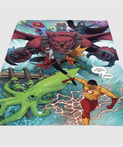 Teen Titans Comic Sherpa Fleece Blanket Gifts for Family, for Couple