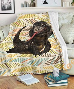 Tegu Lizard Sherpa Fleece Blanket Gifts for Family, for Couple