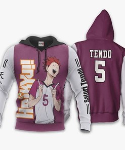 Tendo Shiratorizawa Satori Anime Manga Haikyuu 3d T Shirt Zip Bomber Hoodie