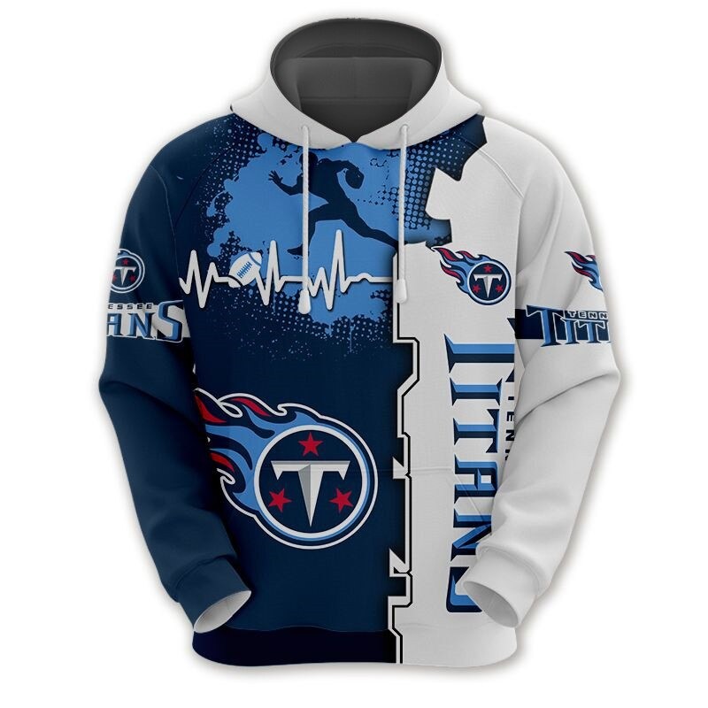 Tennessee Titans 3D All Over Print Zip Hoodie for Nfl Fans - Image 2