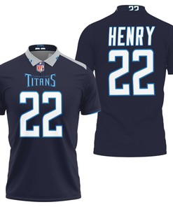 Tennessee Titans Derrick Henry #22 Great Player Nfl American Football Team New Game Navy 2019 Polo Shirt