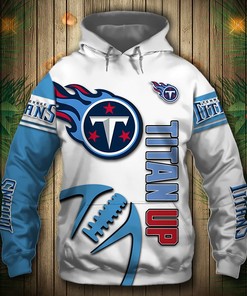 Tennessee Titans Hoodie 3D Graphic Balls Zip Hoodie Pullover