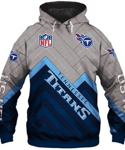 Tennessee Titans Hoodie 3D Zip Hoodie Pullover Size S-5Xl