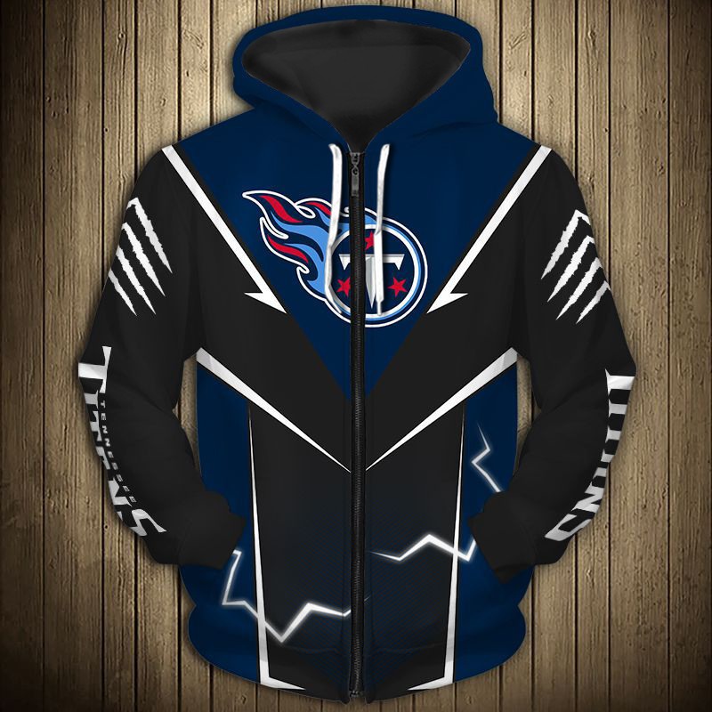 Tennessee Titans Hoodie Lightning Graphic Gifts for Fans - Image 3