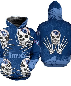 Tennessee Titans Hoodie Skull for Halloween Graphic
