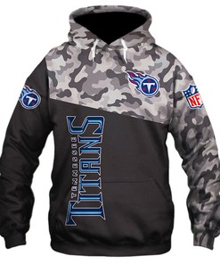 Tennessee Titans Military Hoodie 3D Zip Hoodie 3D Zip Hoodie Long Sleeve New Season