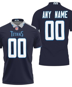 Tennessee Titans Nfl America Football Team Logo New Game Navy 2019 Polo Shirt