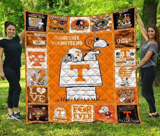 Tennessee Vols Quilt Blanket - University Of Tennessee Volunteers Fleece Shearpa Throw Blanket
