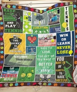 Tennis Keep Calm And Play Tennis Quilt Blanket Bedding Set Perfect Gifts For Tennis Lover