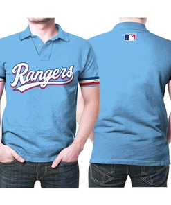 Texas Rangers 2020 Mlb Team Light Blue Jersey Inspired Style 3D All Over Print Polo Shirt