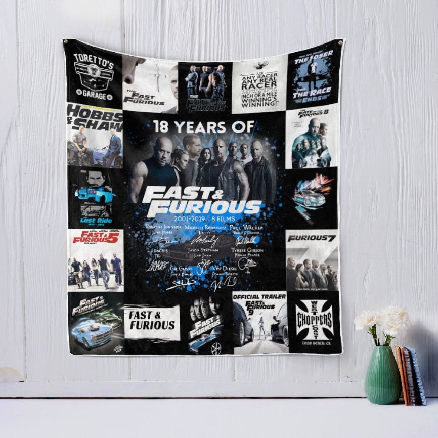 Thank You For Memories Fast and Farious Style Collection Quilt Blanket Bedding Set