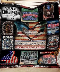 Thank You Veterans Quilt Blanket Bedding Set