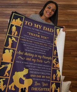 Thanks For All Special Little Things You Do Daughter To Dad Fleece Blanket Quilt Blanket Bedding Set For Dad