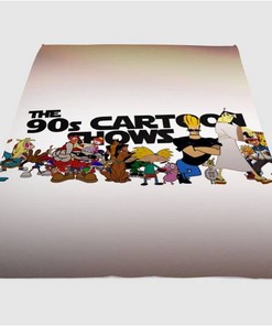 The 90s Cartoon Shows Sherpa Fleece Blanket Gifts for Family, for Couple