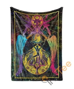 The Aeon Arcana Tarot Art Sherpa Fleece Blanket Gifts for Family, for Couple