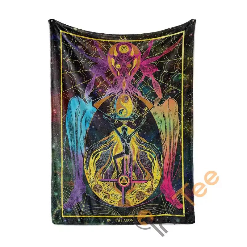 The Aeon Arcana Tarot Art Sherpa Fleece Blanket Gifts for Family, for Couple