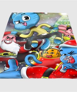 The Amazing World Of Gumball 3d Painting Sherpa Fleece Blanket Gifts for Family, for Couple