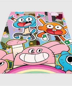 The Amazing World Of Gumball Character Sherpa Fleece Blanket Gifts for Family, for Couple