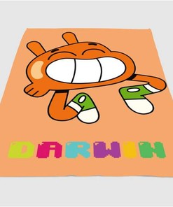 The Amazing World Of Gumball Darwin Sherpa Fleece Blanket Gifts for Family, for Couple