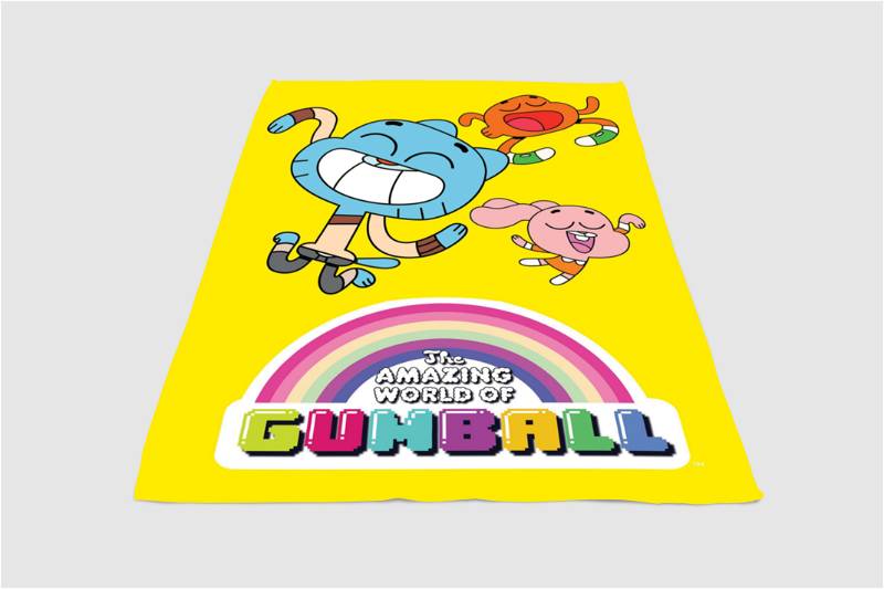 The Amazing World Of Gumball Yellow Character Sherpa Fleece Blanket Gifts for Family, for Couple