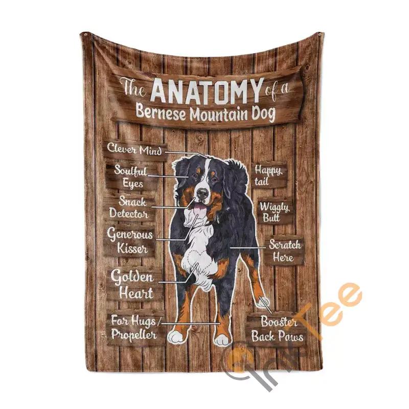 The Anatomy Of A Bernese Mountain Sherpa Fleece Blanket Gifts for Family, for Couple