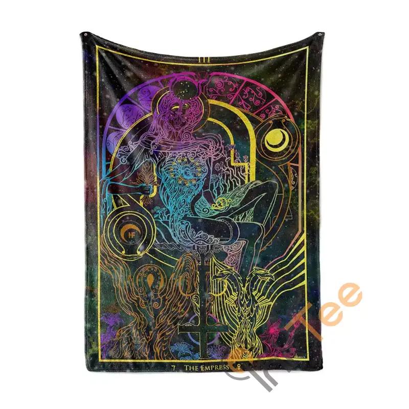 The Arcana Tarot Art Sherpa Fleece Blanket Gifts for Family, for Couple