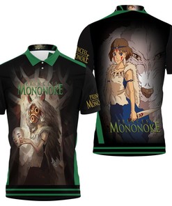 The Beautiful Princess Mononoke San Behind The 3D All Over Print Polo Shirt
