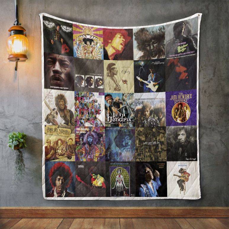 The Best Jimi Hendrix Collected Album Covers Quilt Blanket Bedding Set