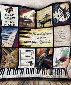 The Best Players Are On The Bench Piano Quilt Blanket Bedding Set