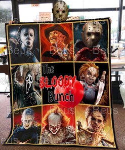 The Bloody Bunch Movies Print Horror Halloween Quilt Blanket Bedding Set