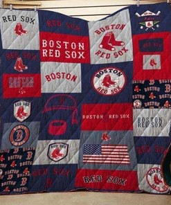 The Boston Red Sox Quilt Blanket Bedding Set for Home Décor