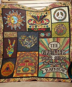 The Brighter Your Rainbow Hippie Quilt Blanket Bedding Set