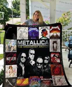 The Broadcast Archive Metalica Album Posters Collected Quilt Blanket Bedding Set